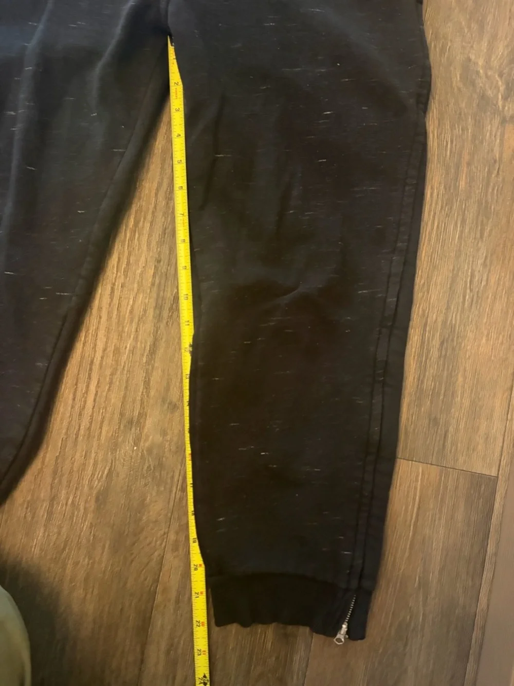 Adidas by Stella McCartney Women’s Black Fleece Sweatpants Capris w/Side Zippers - Picture 3 of 7